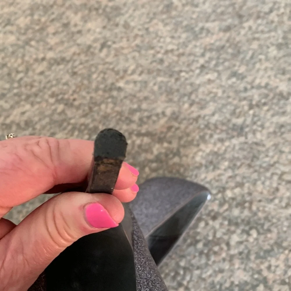 Worthington Silver Peep-Toe 5” Stiletto Heels